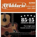 Corzi chitara acustica D'Addario American Bronze